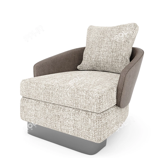 Elegant Lawson Large Armchair 3D model image 2