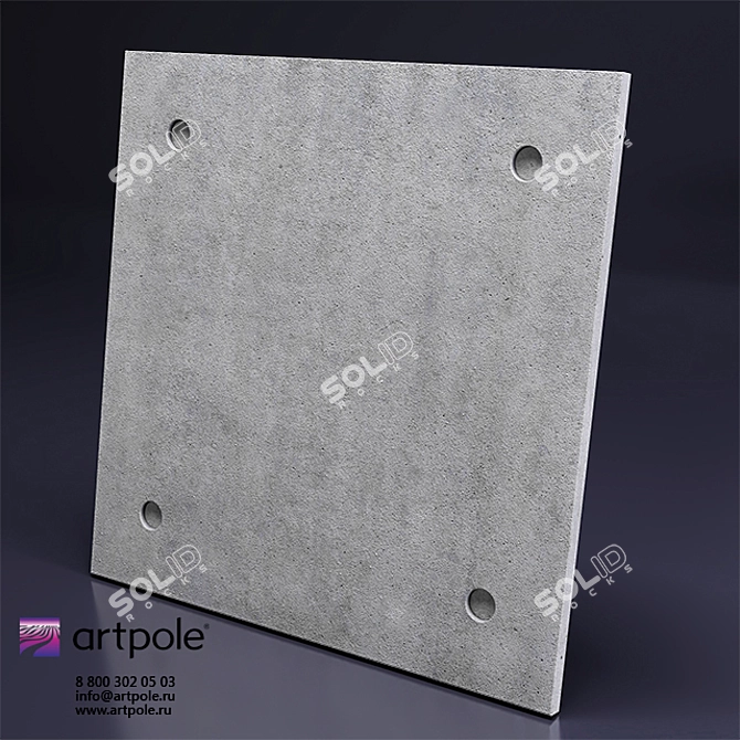 Loft Techno Gypsum 3D Panels: Modern Design at ArtPole 3D model image 2