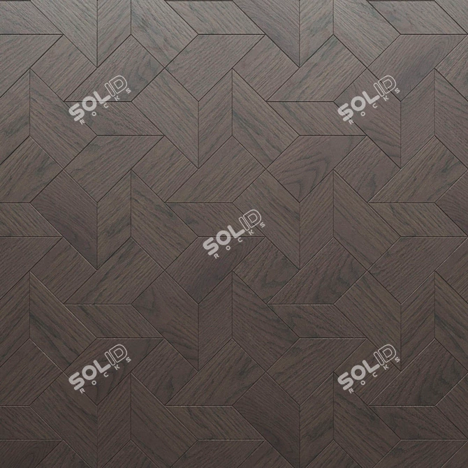 Golden Oak Tricot Parquet: Striking Design & Craftsmanship 3D model image 2