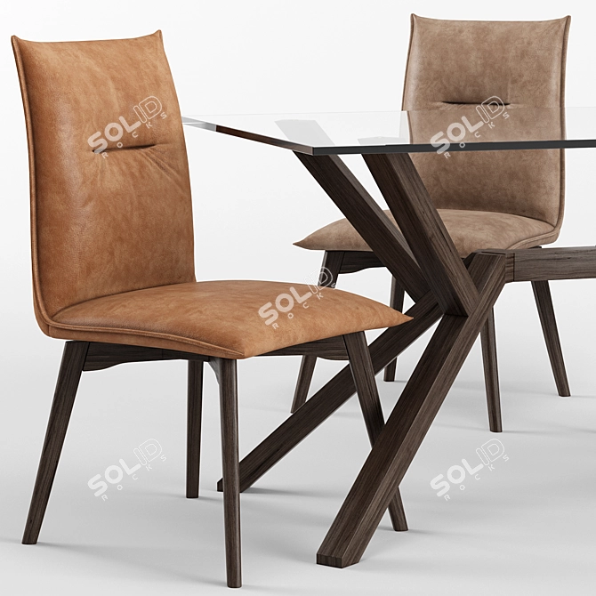 Maya and Mikado - Connubia Calligaris: Stylish and Versatile Dining Set 3D model image 2