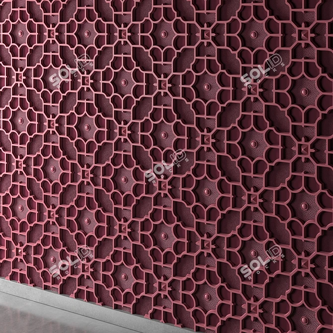 3D Gypsum Wall Panel - C-05 3D model image 2