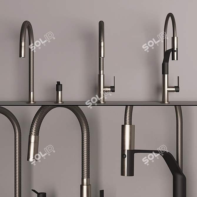 Glamorous Gessi Mesh Faucet 3D model image 1