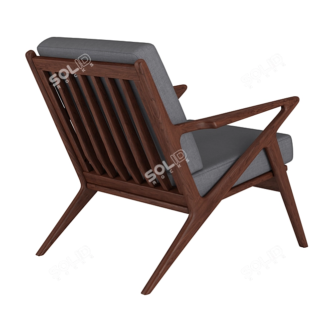 Streamline Modern Ace Lounge Chair 3D model image 3