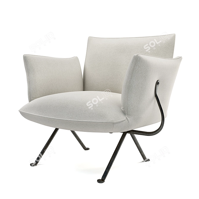 Classic Comfort: Officina Armchair 3D model image 1