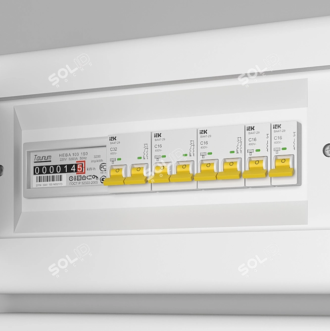 Smart Electric Board with Counter 3D model image 2