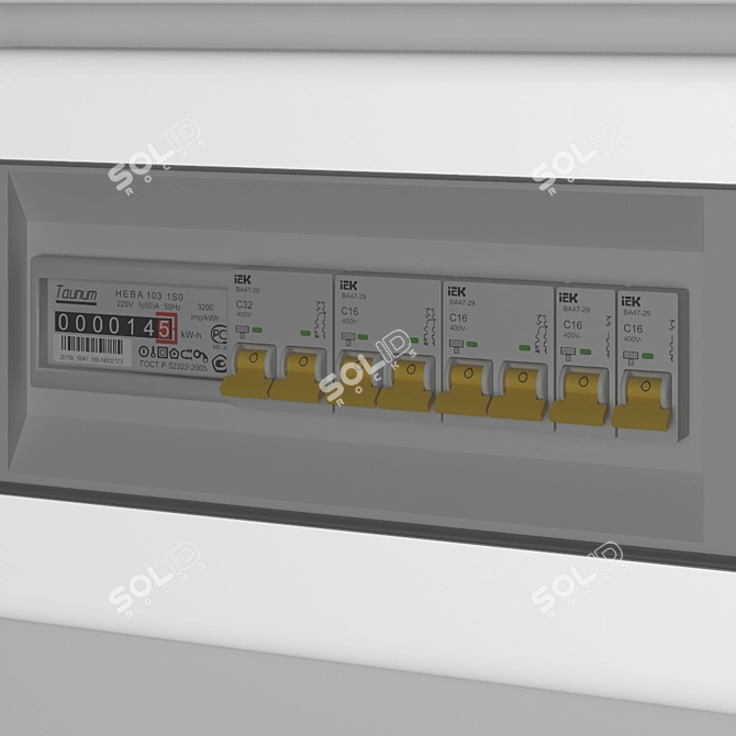 Smart Electric Board with Counter 3D model image 3