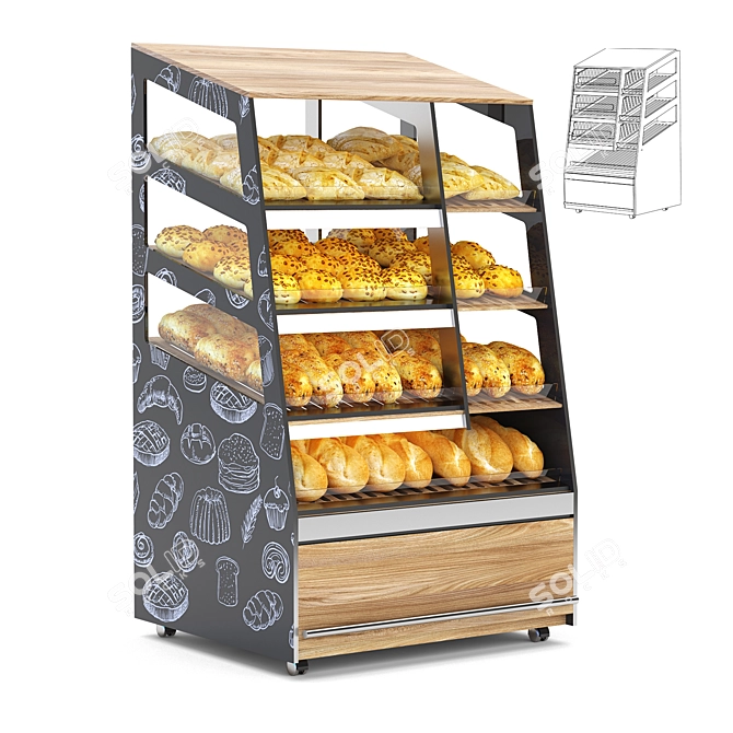 OvenBake Bread Rack 3D model image 1