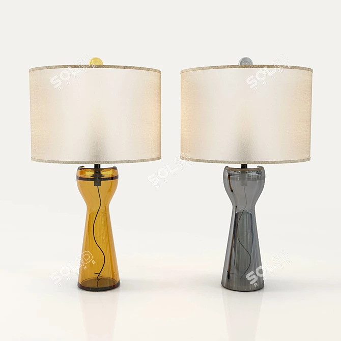 Elegant Nico Table Lamp by Seguso 3D model image 1
