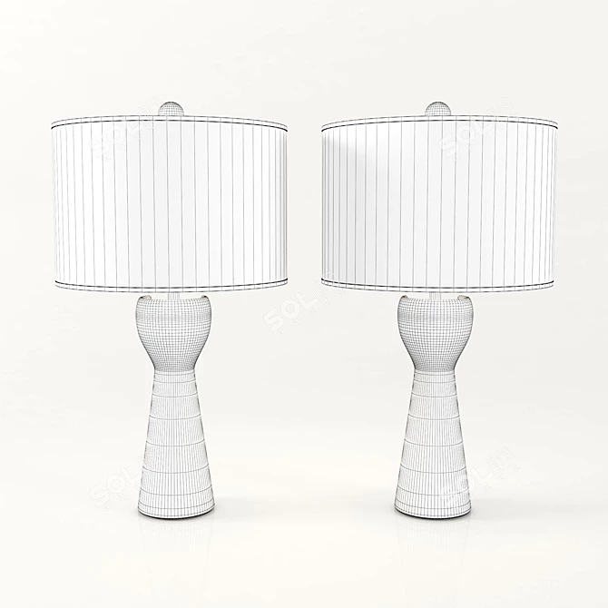 Elegant Nico Table Lamp by Seguso 3D model image 2