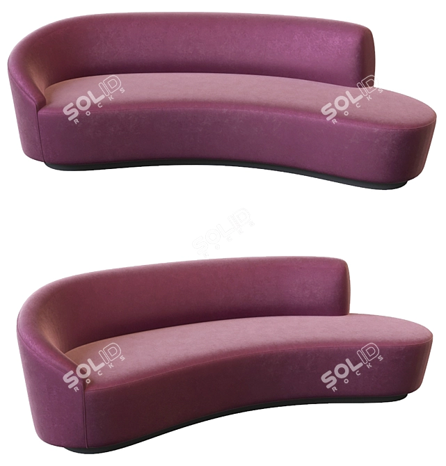 Modern Astra Sofa: Sleek Style. 3D model image 1