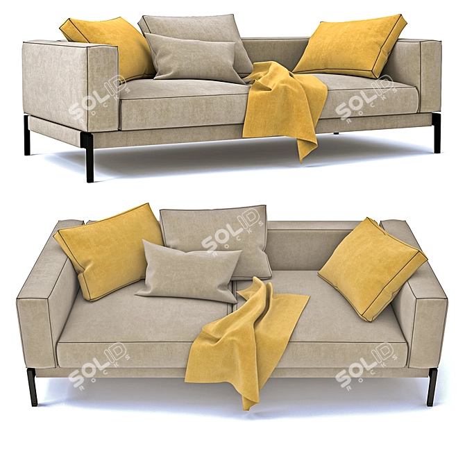 Elegant Romeo Sofa by Citterio 3D model image 2