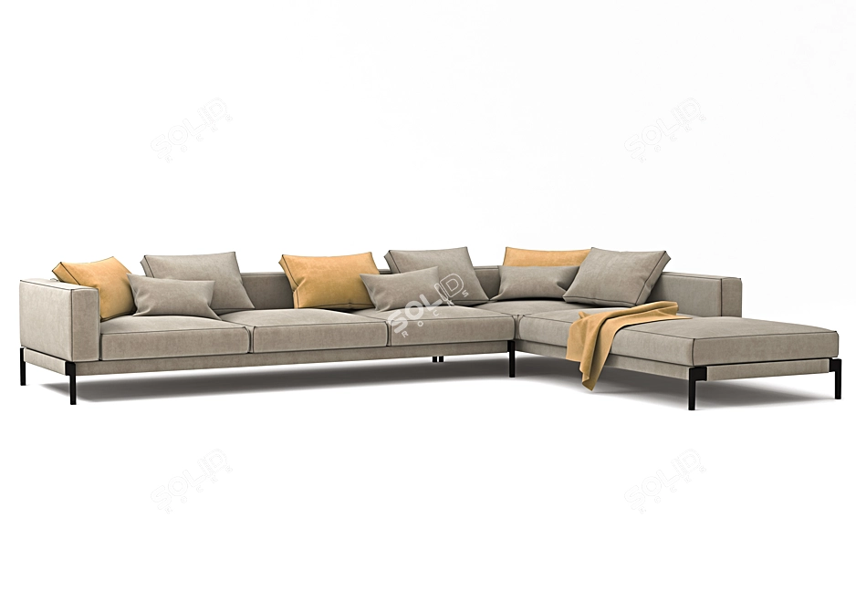 Elegant Romeo Sofa by Citterio 3D model image 3