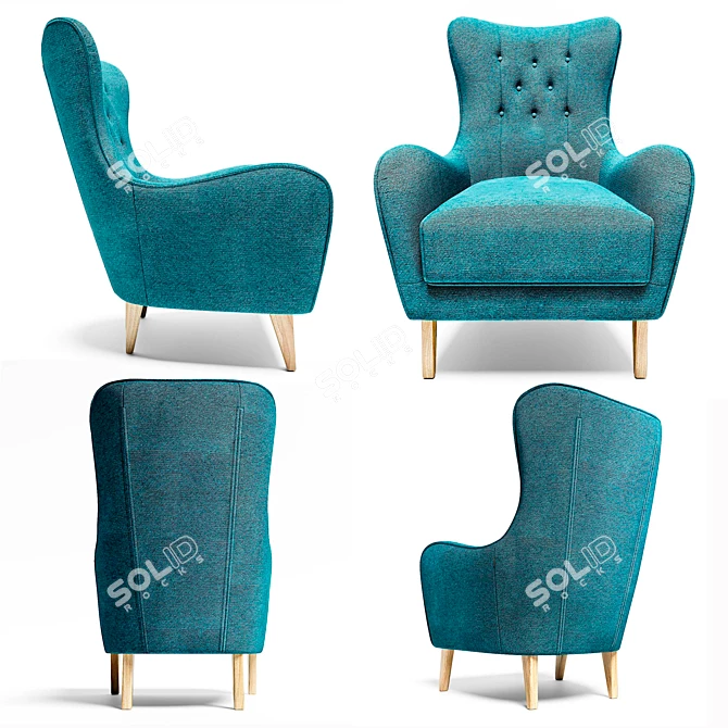 Montreal Deluxe Accent Chair 3D model image 1