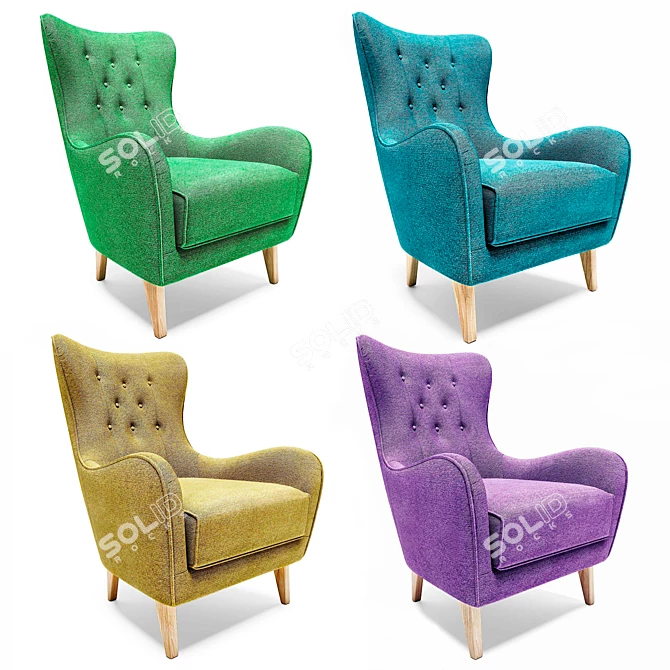 Montreal Deluxe Accent Chair 3D model image 2