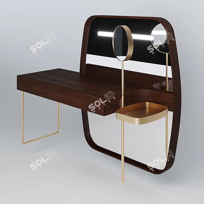 Elegant Fimes Console Vanity 3D model image 1