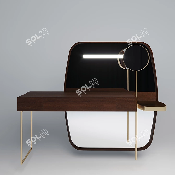 Elegant Fimes Console Vanity 3D model image 2