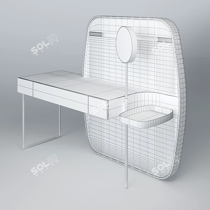 Elegant Fimes Console Vanity 3D model image 3