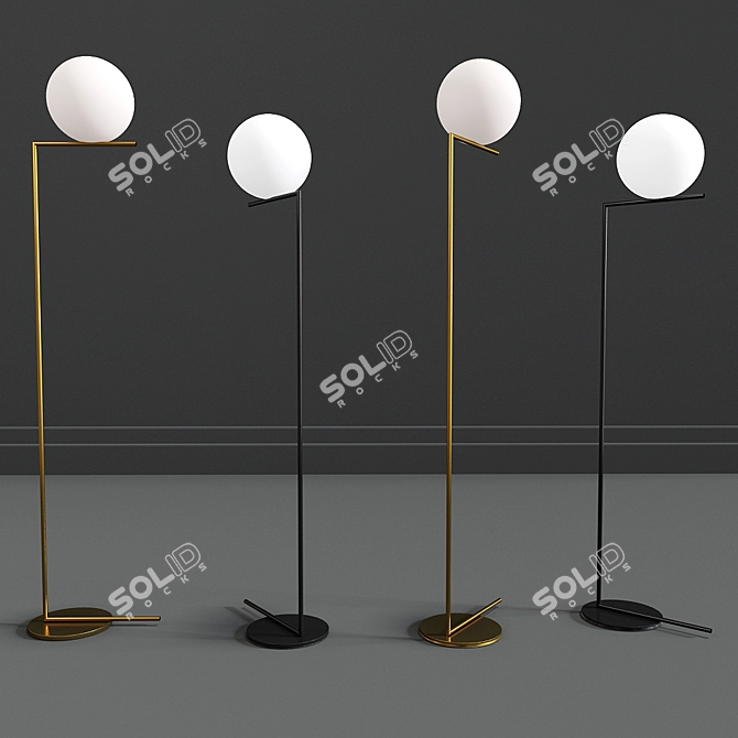 Modern IC Floor Lamp - Sleek Design and Superior Lighting 3D model image 1