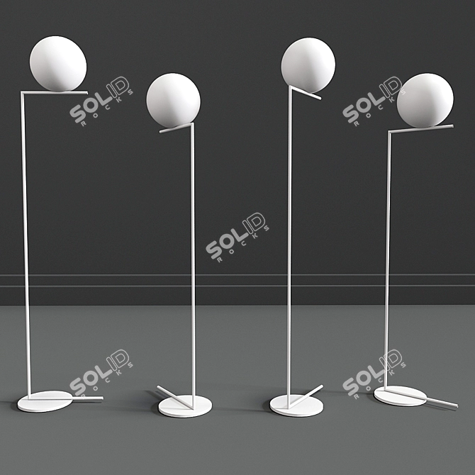 Modern IC Floor Lamp - Sleek Design and Superior Lighting 3D model image 2