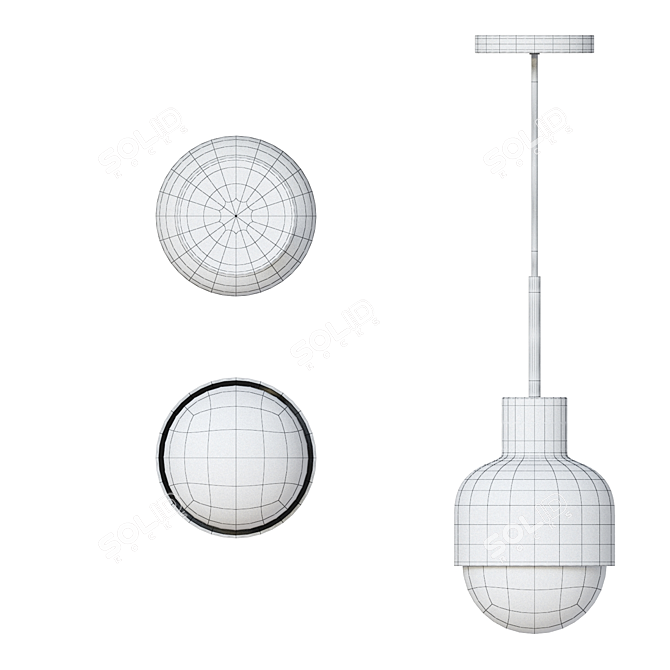 Minimalistic Pendant Light: Lampatron POD 3D model image 3