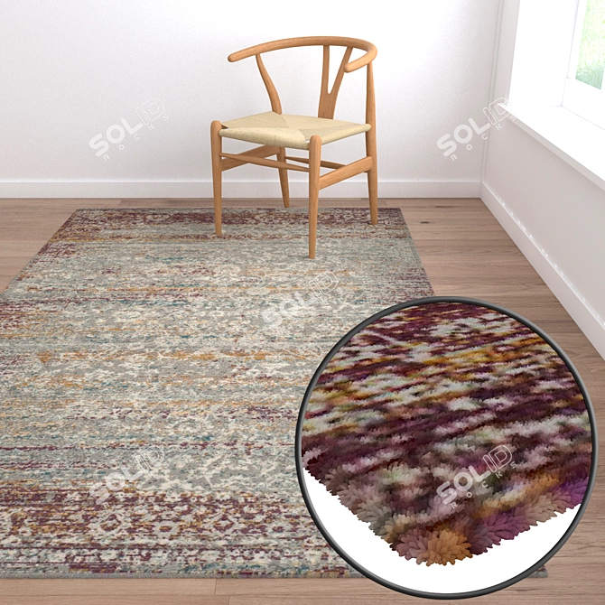 Premium Carpet Set: High-Quality Textures, Multiple Variants 3D model image 2