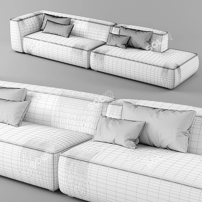 Lema CLOUD Modern Sectional Sofa 3D model image 3