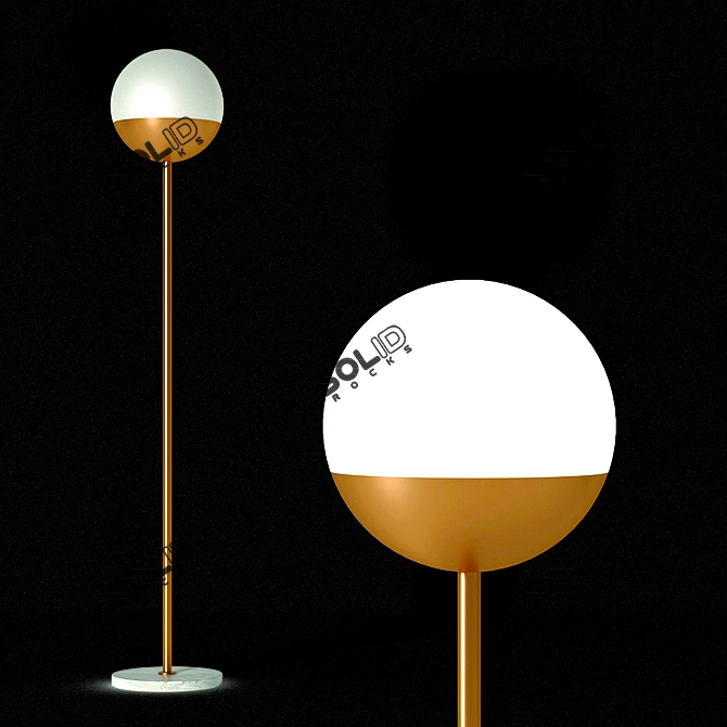 Elegant 62'' Traditional Floor Lamp 3D model image 1