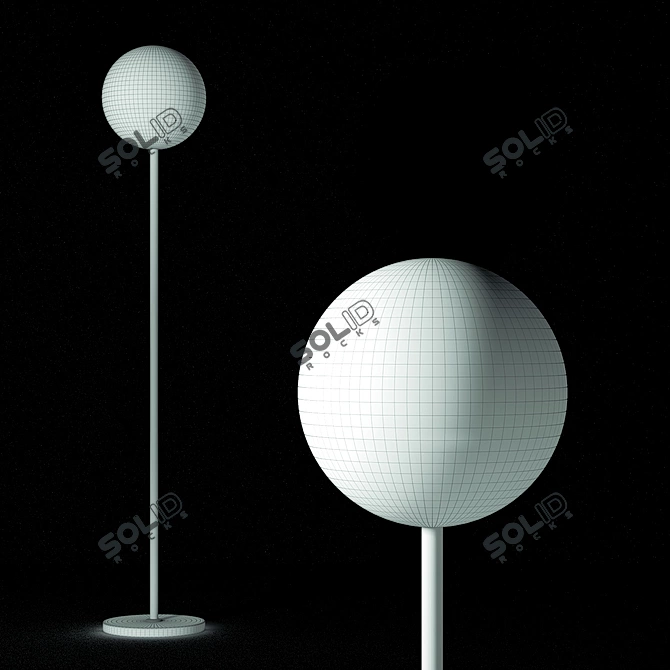 Elegant 62'' Traditional Floor Lamp 3D model image 2