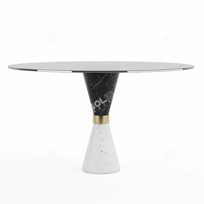 Elegant Vinicius Dining Table 3D model image 1