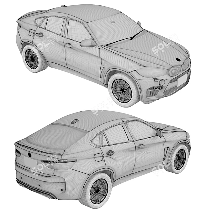 Sleek 2014 BMW X6 Edition 3D model image 3