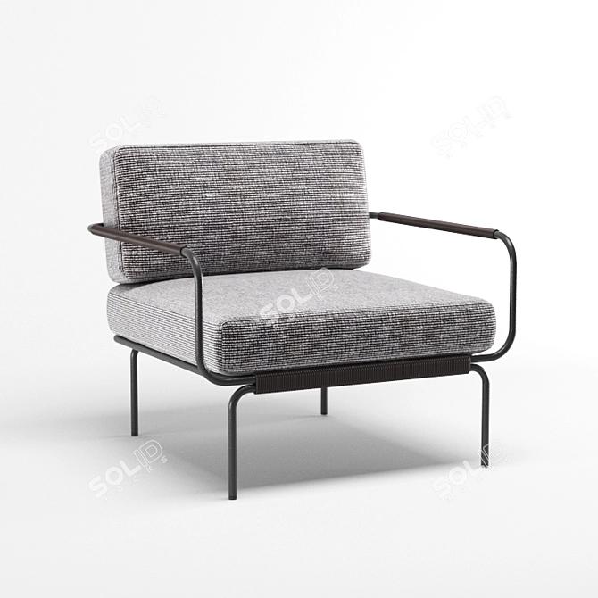 Coastal Comfort Armchair 3D model image 1