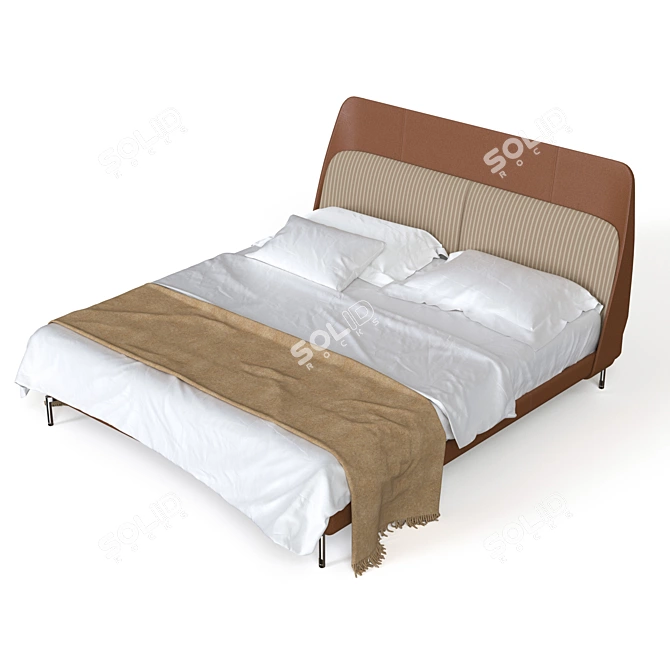 Italian Luxury: Poltrona Frau Coupe Bed 3D model image 2
