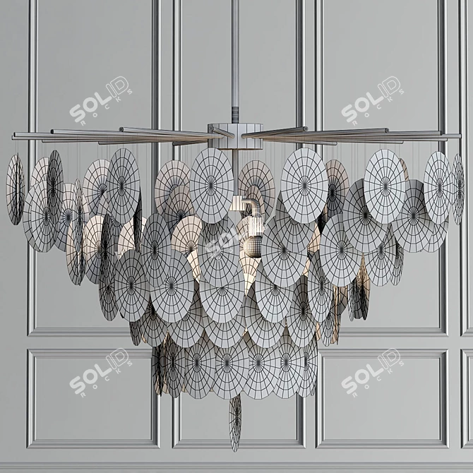 Elegant Tiffany Chandelier 3D model image 2