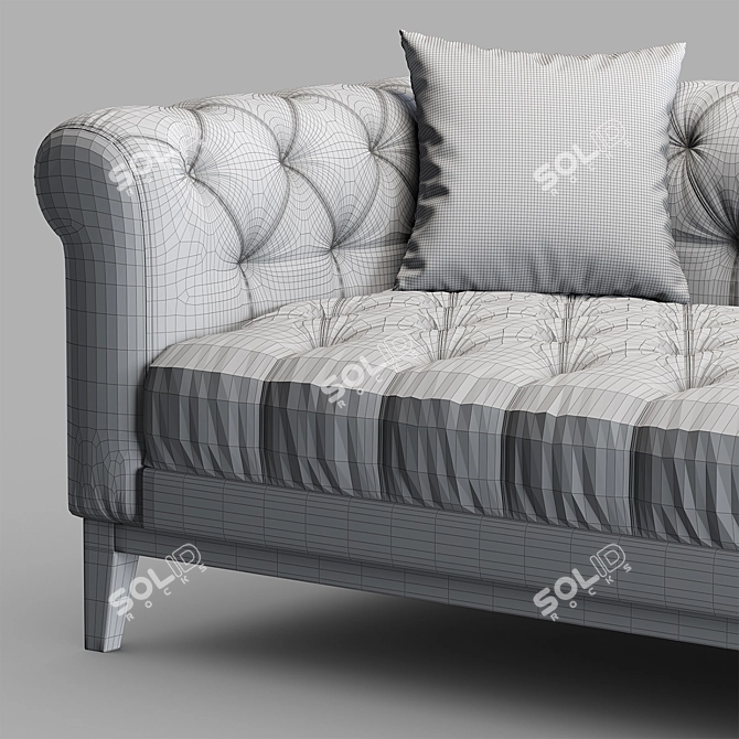 Luxury Fiorella: Contemporary Chesterfield Sofa 3D model image 3