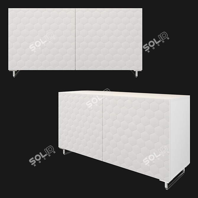 IKEA BESTA Storage Combination with Doors 3D model image 2