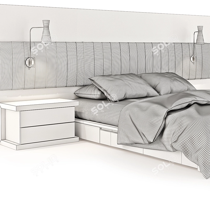 Cozy Messy Bedroom Set 3D model image 3