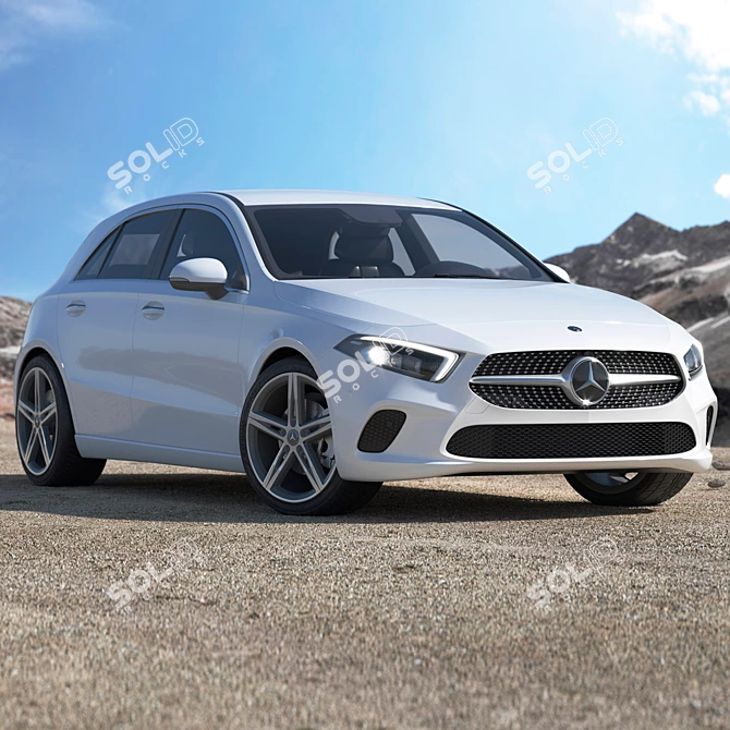 Highly detailed Mercedes-Benz A-klasse IV (W177) 3D model image 3