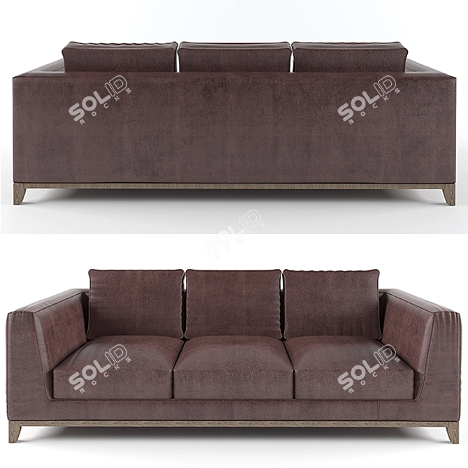 Luxury Italian Sofa - Maxalto Lutetia 3D model image 1