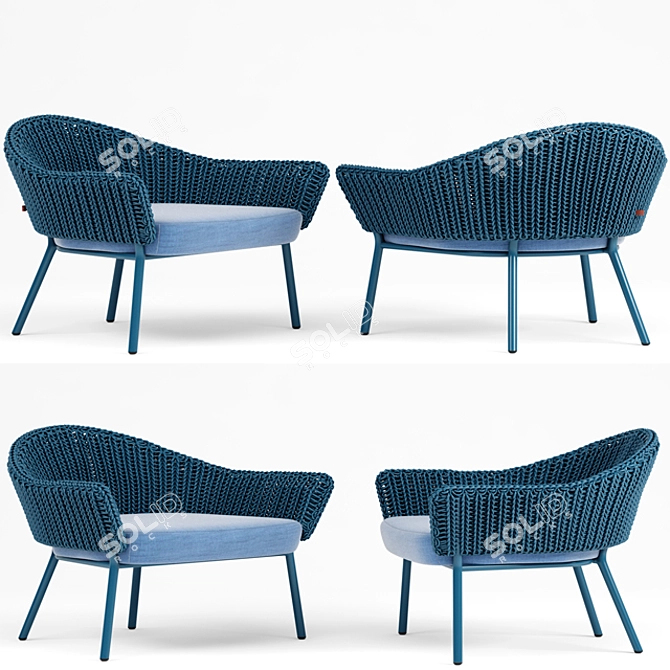 Elegant Weave Chair 3D model image 1