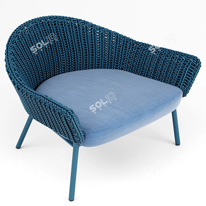 Elegant Weave Chair 3D model image 2