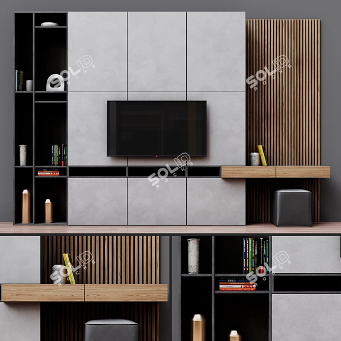 Zona 36" TV Cabinet 3D model image 1