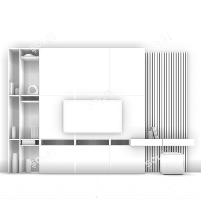 Zona 36" TV Cabinet 3D model image 3