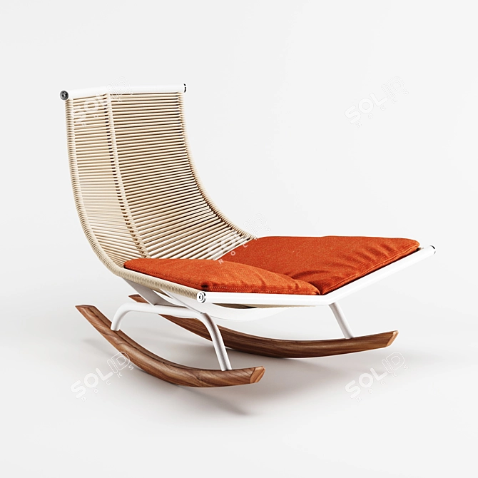  Cozy Comfort Rocking Chair 3D model image 1