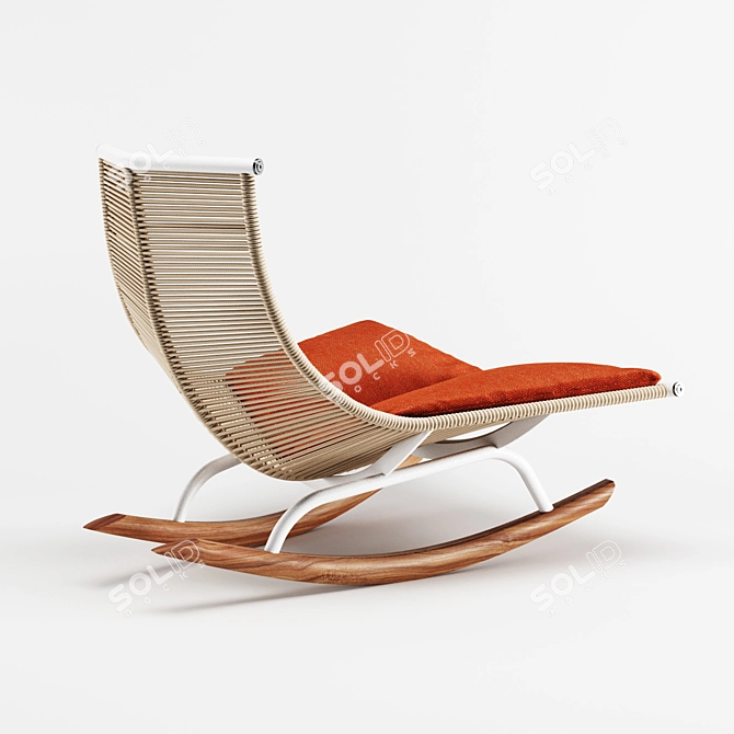  Cozy Comfort Rocking Chair 3D model image 2