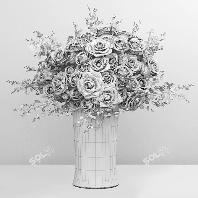 Lavender Climbing Blue Moon Roses 3D model image 3