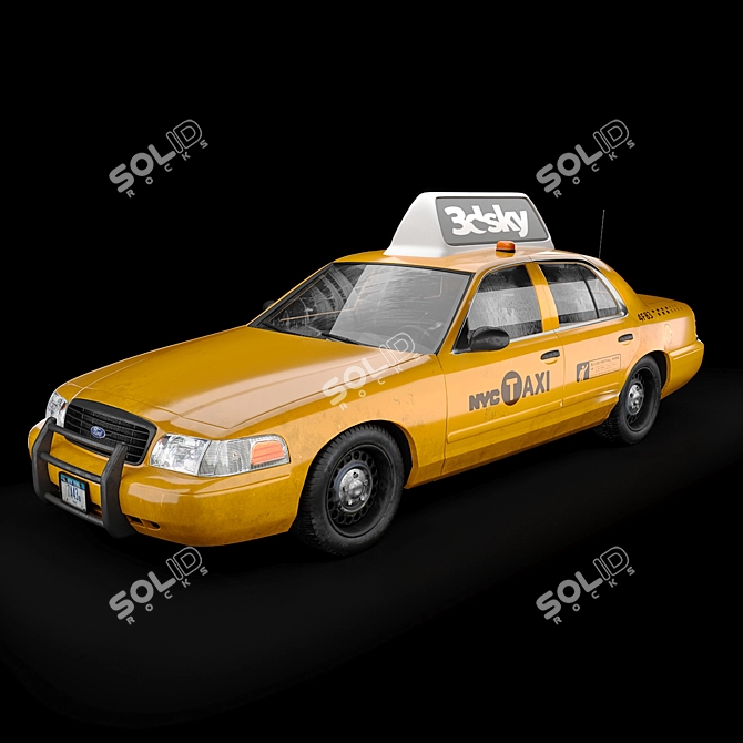 Title: Max TurboSmooth NY Taxi 3D model image 1