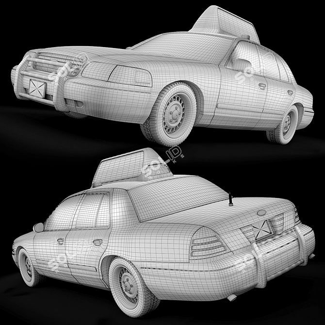 Title: Max TurboSmooth NY Taxi 3D model image 3