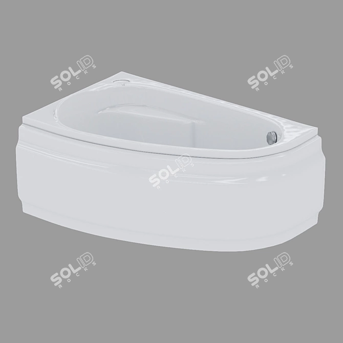 JOANNA 150x95 Asymmetric Bath: Left 3D model image 1