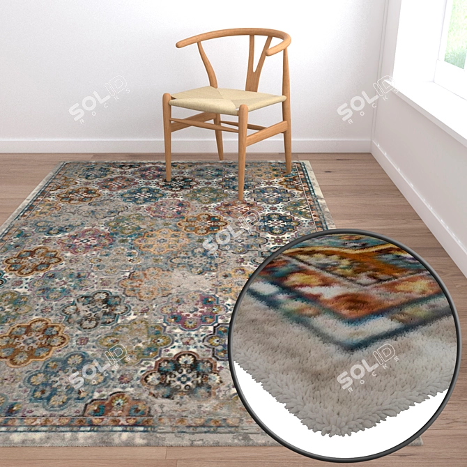 High-Quality Carpets Set 3D model image 2