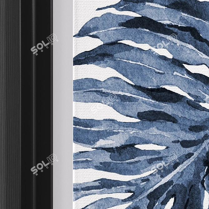 Modern Botanical Art Collection: Monstera Papyrus Fern 3D model image 3